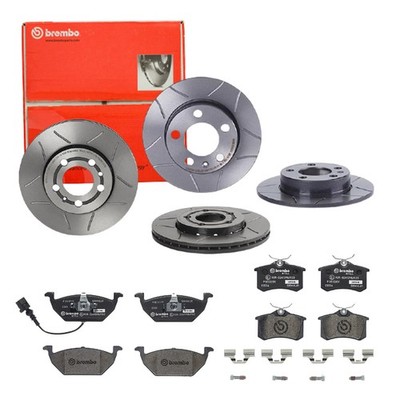 Brembo | Bremsscheiben Max Line + Beläge Vorne + Hinten für VW Golf 4 Polo 9Nx