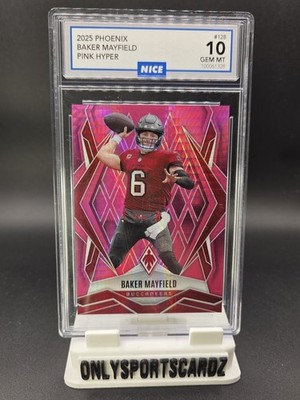 2025 Phoenix Baker Mayfield Pink Hyper Prizm /299 #128 Buccaneers NICE Gen MT 10