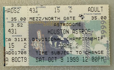 10/9/1999 Last Game Ever in Astrodome Ticket Stub Astros v Braves Playoffs