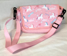 Girl's Toddler Purse Crossbody Pink Unicorn Rainbows Hearts Choco Mocha