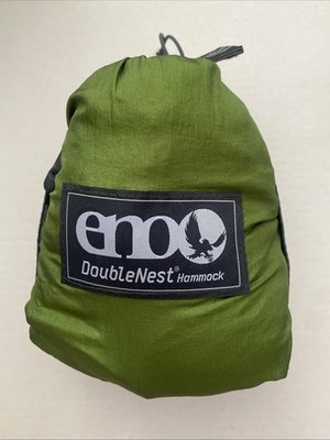 ENO DoubleNest Hammock - Lightweight 1 to 2 Person Hammock Marine/Cedar- NWOT