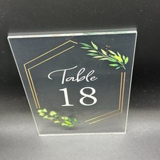 Lot Acrylic Wedding Table Numbers 1-20 with Stands Clear Bride Groom Seating