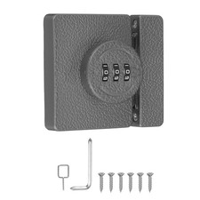 Combination Cabinet Lock 3 Digit Keyless Password Rotary Hasp Locks Gray