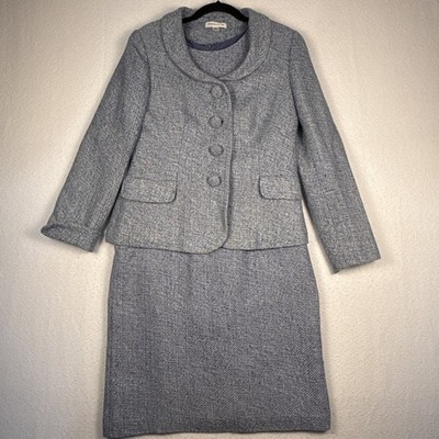 Pendleton Tweed Dress & Blazer Set Women's 8 Preppy Business Career Academia EUC