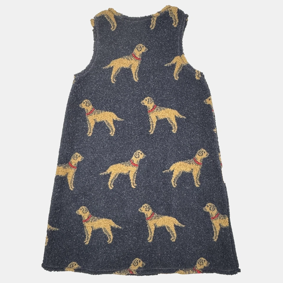 Vestido Hartstrings Niñas 8 Azul Marino Barbero Jersey Estampado Perro Sin Mangas Tejido Línea A Foto 2 de 4