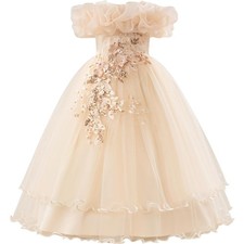 Kinder Blumenmädchenkleid Hochzeit Brautjungfernkleid Prinzessinnen Kleid