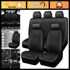 Deluxe Waterproof Faux Leather Seat Covers Full Set - Universal Fit for Sedan SU