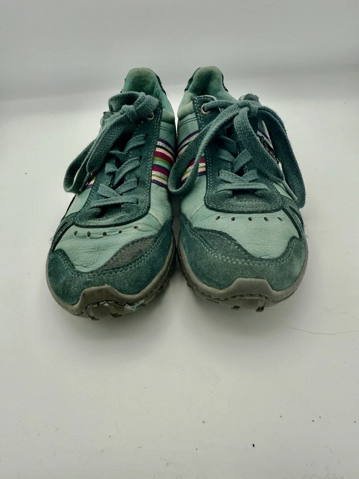 Zapatos informales de cuero verde azulado vintage Diesel CHEJU 78 para mujer 7 para caminar 1614 Foto 2 de 4