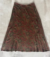 VTG Lauren Ralph Lauren Paisley Classic Wool Blend Midi Skirt Sz 10