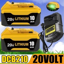 2PACK For DeWALT DCB210-2 20V MAX XR 10.0 AH Lithium-Ion Battery or Charger