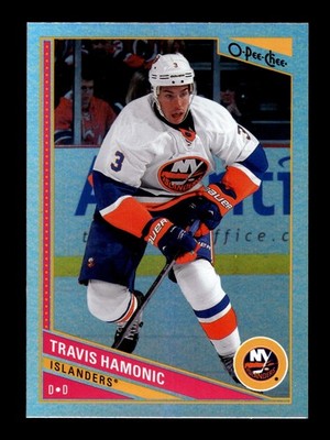 600. 2013-14 opc rainbow .#242 Travis Hamonic .o-pee-chee foil .STOCK PHOTO .PWE