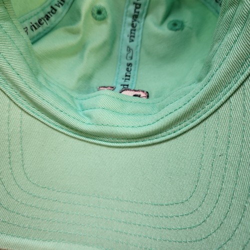 Vineyard Vines Adjustable Strap OSFA Green Pink Hat Cap Logo - Picture 8 of 11