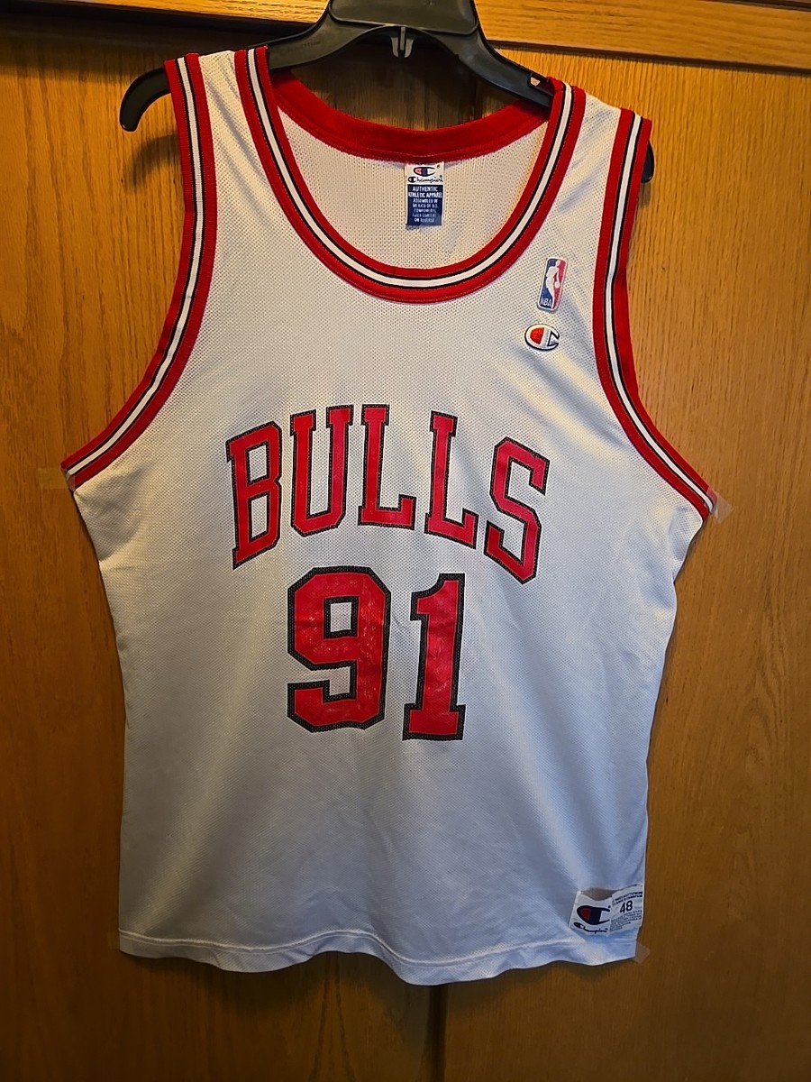 〜CHICAGO BULLS RODMAN 91〜 VIntage NBA Chicago Bulls Dennis Rodman #91 Black Champion