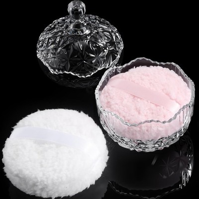 3 Pcs Large Body Powder Puff and Container, Powder Container with Puff, Powde