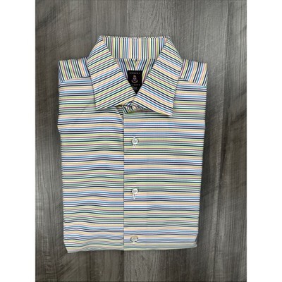 Robert Talbott Estate Trim Fit Striped Long Sleeve Button Down - 15.5 (Medium)