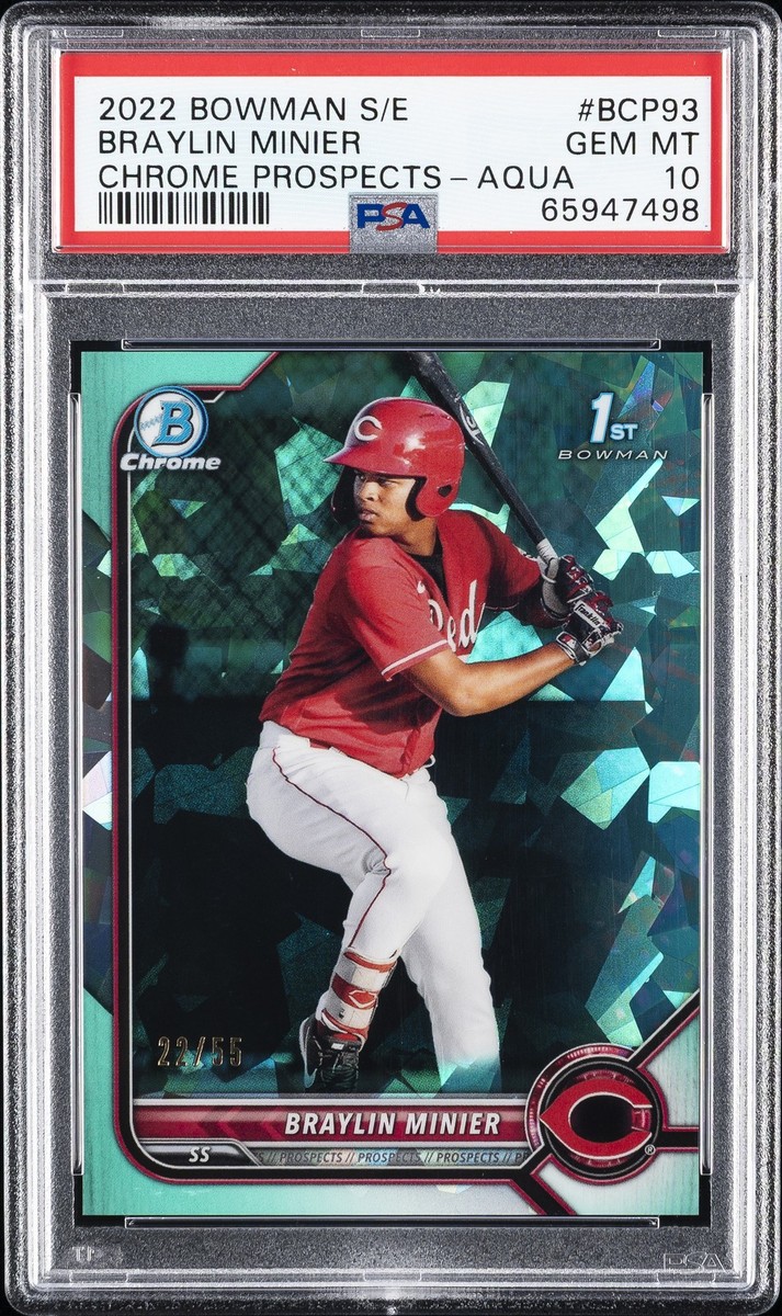 2022 Bowman Sapphire Edition - Chrome Prospects Braylin Minier