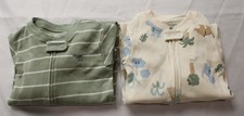 Carter's Unisex Toddler's 2 Pack Footed 1 Piece Pajama EJ3 Beige/Olive Size 18M