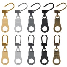 Zipper Pull Replacement for Small Holes, 10 Pieces Detachable Thin Zipper Rep...