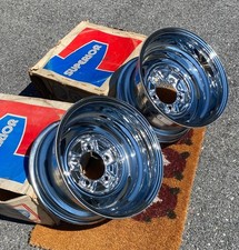 2 Nos Superior Wheels 15x 8 Reverse Chrome Steel Wheel 5 X 5.5