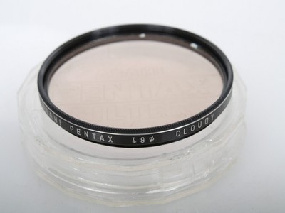 ASAHI PENTAX CLOUDY / Wolkig Filter 49mm Einschraub screw in + Dose case TOP
