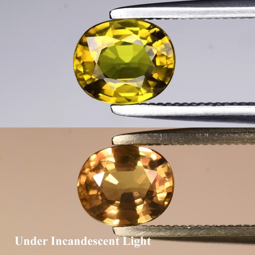 ๐ 0.91ct 6x5mm VS Oval Natural Greenish Yellow Alexandrite - Madagascar Gem