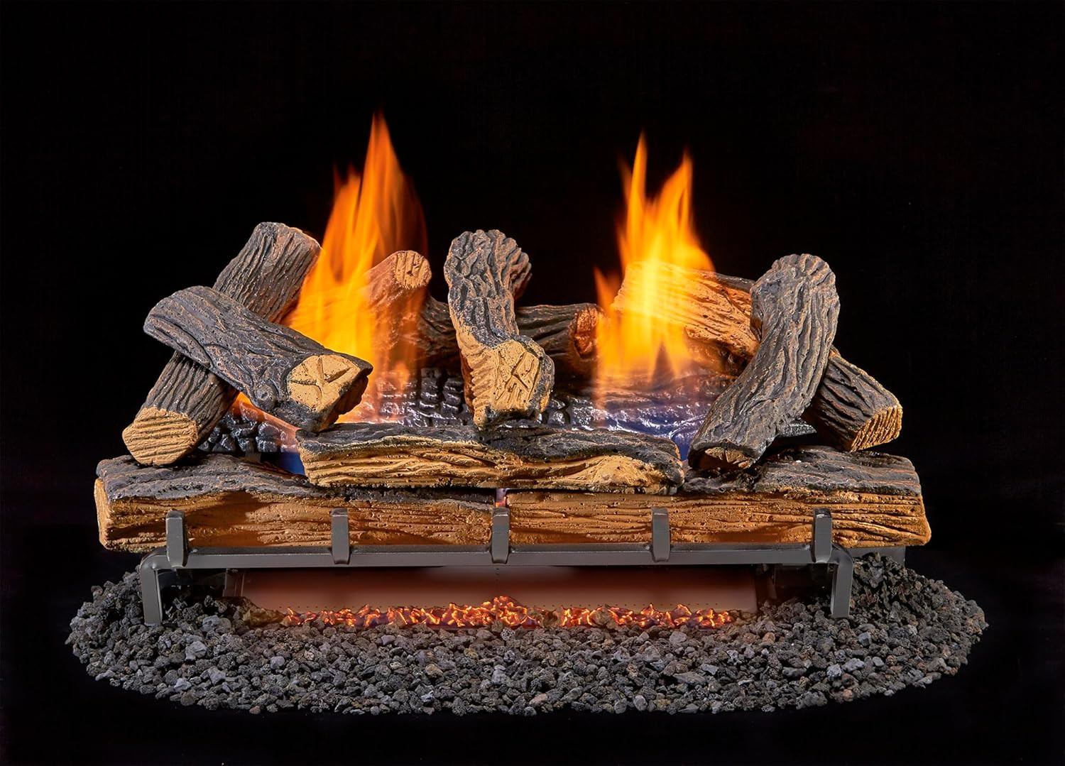 33,000 BTU Fireplace 24-Inch Split Red Oak, Ventless Liquid Propane Gas ONLY