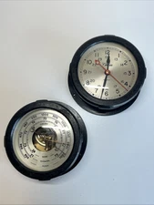 SET-Bakelite Chelsea Ship's Clock & Barometer 4" Card