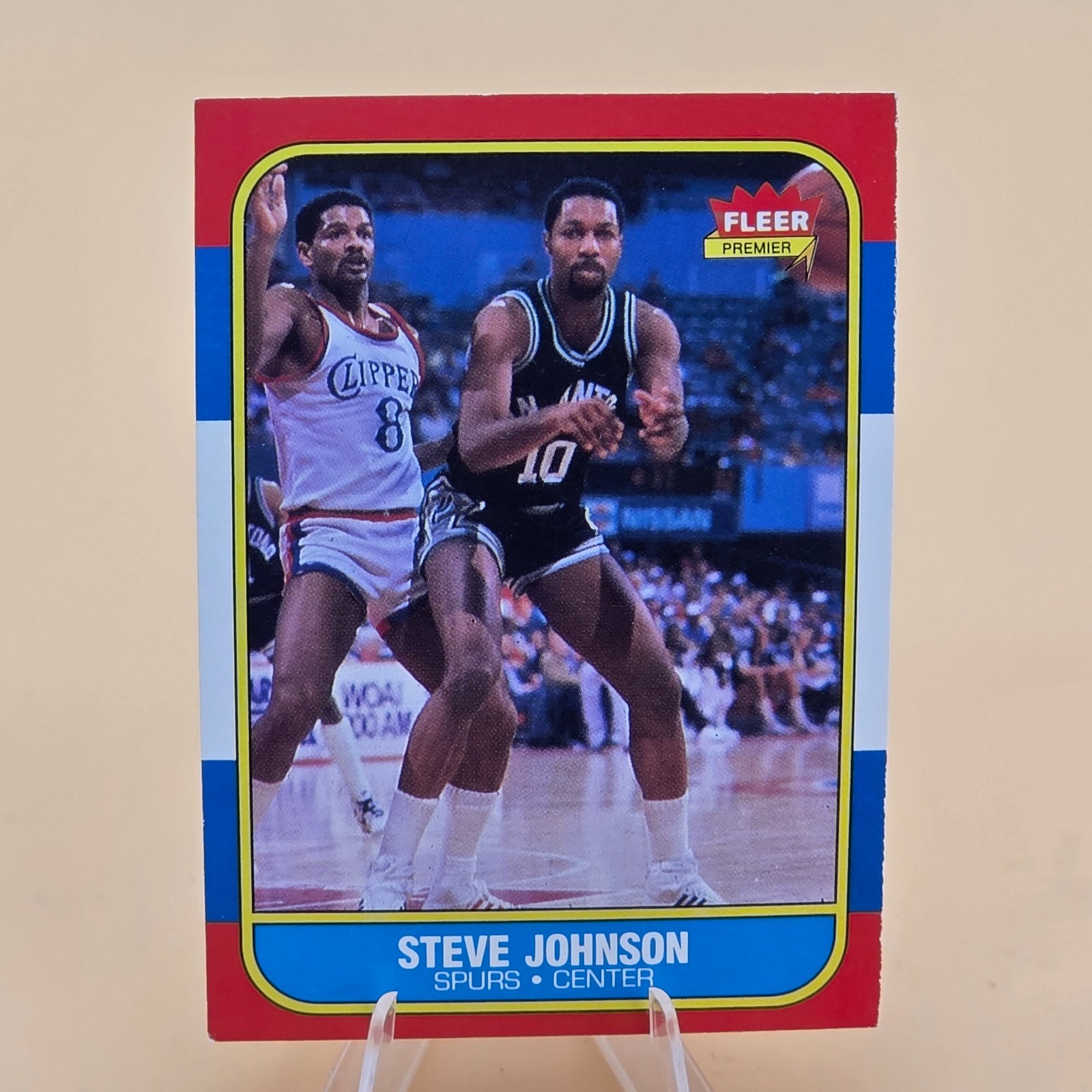 1986-87 Fleer Basketball Steve Johnson San Antonio Spurs #55