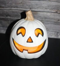 Target White Jack-o'-lantern Light Up Pumpkin Halloween Decor Plastic Figurine