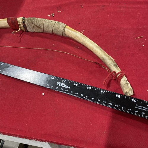 Vintage native Indian made bow from Rib Bone 19” very collectible