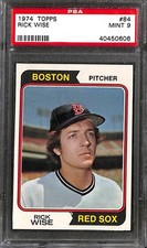 1974 Topps #84 RICK WISE PSA 9 Mint 40450606 