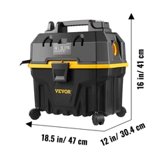 Portable Wet and Dry Vacuum Cleaner 15L for Car & Home Appliance 1200W Power Str