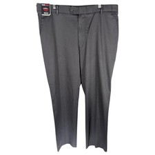 Roundtree  Yorke Travel Smart Pants Mens 40x32 Gray Smoke Classic