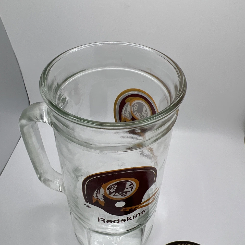 Taza de vidrio con logotipo de casco de los Washington Redskins de colección fútbol americano de la NFL 22 OZ Foto 4 de 4