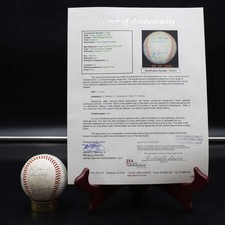 1967 Kansas City Athletics Team Signed Baseball Jim Hunter +29 JSA LOA AZ014