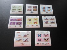 Easdale Island Scotland 8 different Singapore '95 Souvenir Sheets of 4; MNH