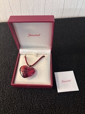 Collier cœur rouge en cristal de Baccarat modèle1