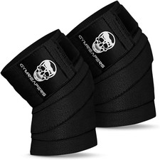 Gymreapers Knee Wraps for Squats and Powerlifting 72 Inch Compression Wraps