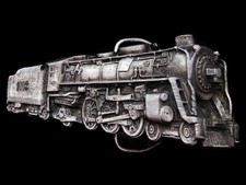 KD29147 VINTAGE 1978 CUT-OUT  STEAM LOCOMOTIVE  TRAIN ENGINE RAILROAD BUCKLE