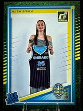 2025 Panini WNBA Donruss - Ajsa Sivka #93 - Rated Rookie Green Glitter (RC)