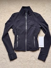 Lululemon Define Cropped Jacket Black/Silver Size 4 Nulu NWT