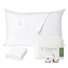 100 Cotton Pillow Protectors, Bed Bug Proof, Hypoallergenic, Standard 4.0