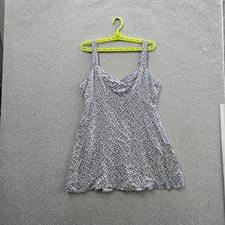 Old Navy Women Dress L PETITE Blue Floral A-Line Cottagecore Sleeveless Mini