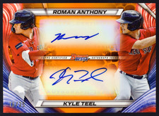 2024 Bowman's Best Dual Auto Roman Anthony Kyle Teel #DA-TA (RC) Orange /25