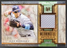 2025 Topps Museum Collection Alex Rodriguez Meaningful Material Relic /75 JV2
