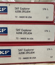 NIB SKF 40mm x 80mm x 18mm Double Sealed Deep Groove Ball Bearing 6208 2RSJEM