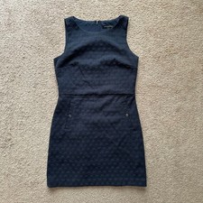 Banana Republic Dress Womens 6 Back Zip Blue Sleeveless Pockets