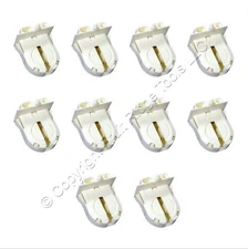 10 Leviton Fluorescent Lamp Holders Light Socket T8 Bi-Pin G13 Base Shunted