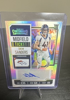 2023 Panini Contenders - Rookie Ticket Drew Sanders #154 Midfield Ticket /50...