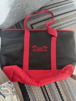 Trader Joe s Black & Red Reusable Insulated Tote Bag Cooler Shopping Grocery